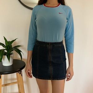 NIKE Vintage Baby Blue Mid Sleeve Dri-Fit Tee